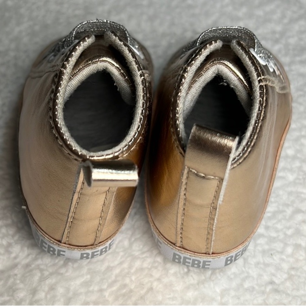BEBE baby shoes size 2 Rose Gold color , soft bottom - Picture 3 of 6